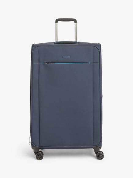 John Lewis Vienna 4-Wheel 76cm Lightweight Large Suitcase, Navy