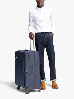 John Lewis Vienna 4-Wheel 76cm Lightweight Large Suitcase - view 2, Navy