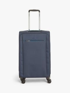 John Lewis Vienna 4-Wheel 66cm Lightweight Medium Suitcase, Navy