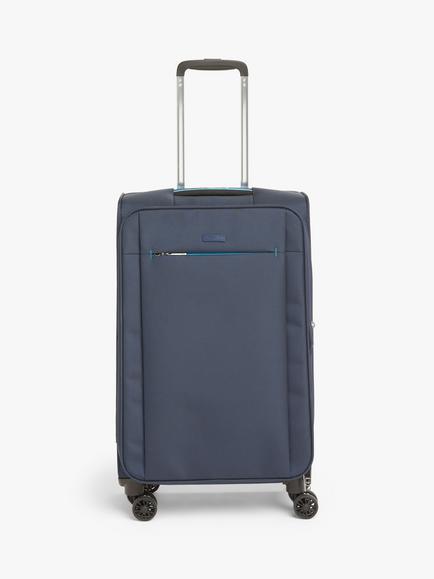 John Lewis Vienna 4-Wheel 66cm Lightweight Medium Suitcase, Navy