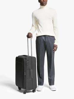 John Lewis Vienna 4-Wheel 66cm Lightweight Medium Suitcase - view 2, Black