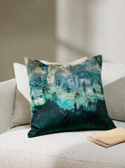 John Lewis Alba Cushion - view 2, Green