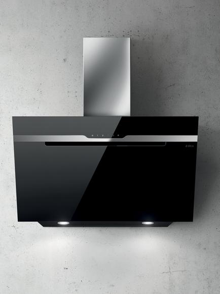 Elica Majestic No Drip 90cm Duct-out / Re-circulating Wall-Mounted Chimney Cooker Hood, Black & Stainless Steel, Black & Stainless Steel