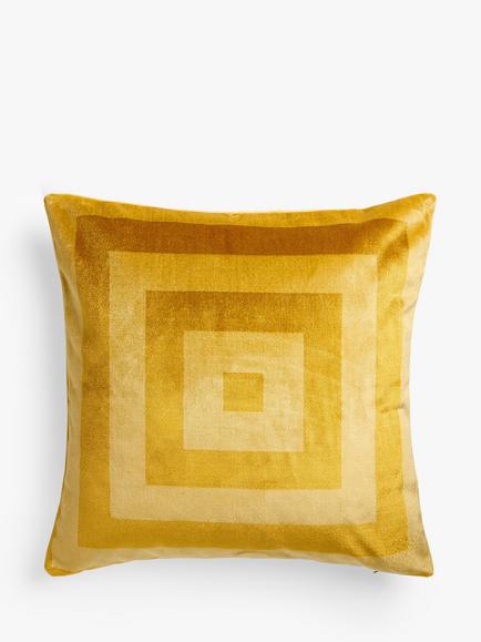 John Lewis Box Stripe Cushion, Gold