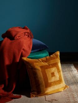 John Lewis Box Stripe Cushion - view 2, Gold