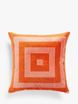 John Lewis Box Stripe Cushion, Paprika