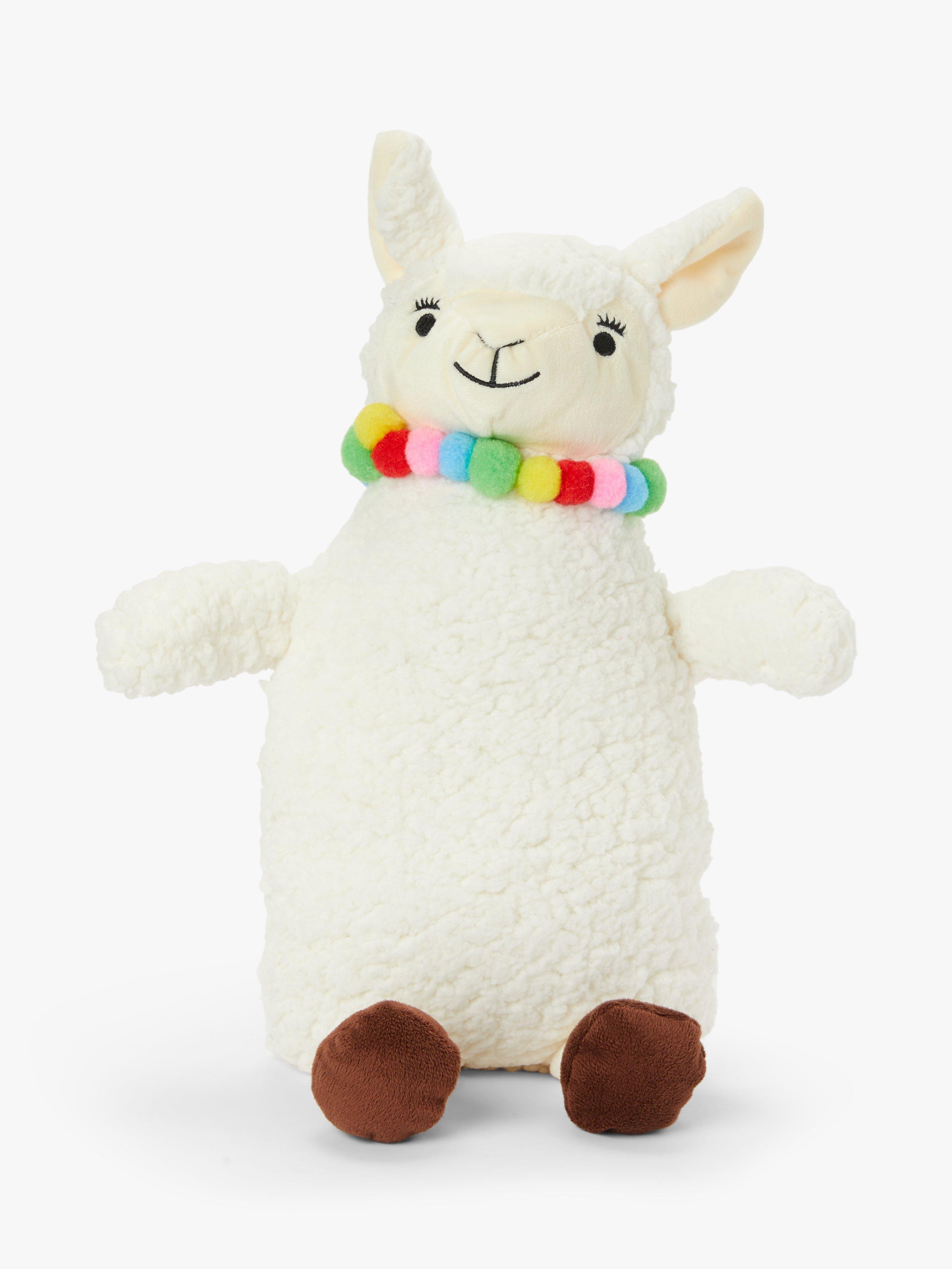 John Lewis & Partners Llama Hot Water Bottle, White