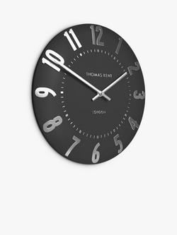 Thomas Kent Mulberry Wall Clock, 50cm - view 2, Graphite