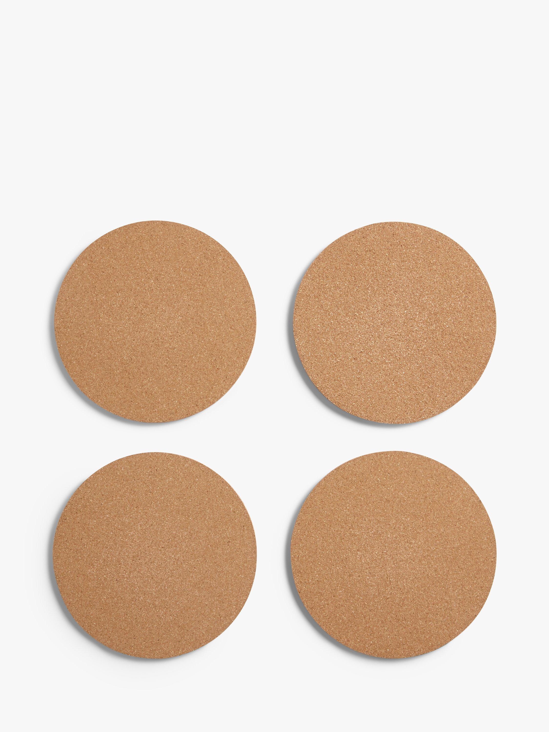 John Lewis Round Cork Placemats, Set of 4, Natural