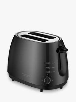 John Lewis JLT093 2-Slice Toaster - view 2, Black Plastic