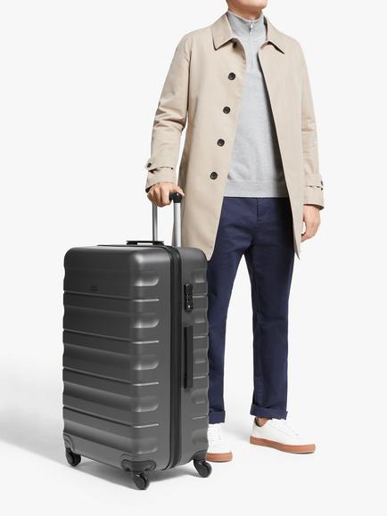 John Lewis ANYDAY Girona 75cm 4-Wheel Large Suitcase - view 2, Grey