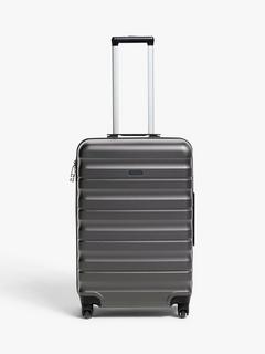 John Lewis ANYDAY Girona 65cm 4-Wheel Medium Suitcase, Grey