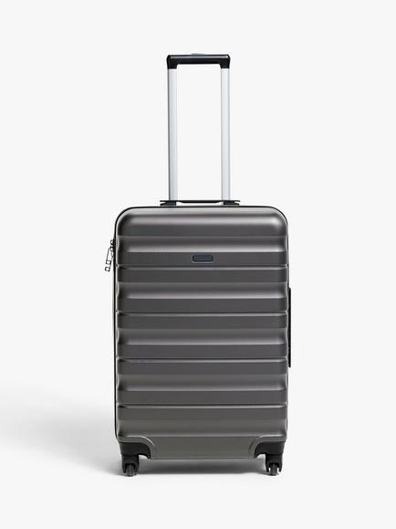 John Lewis ANYDAY Girona 65cm 4-Wheel Medium Suitcase, Grey