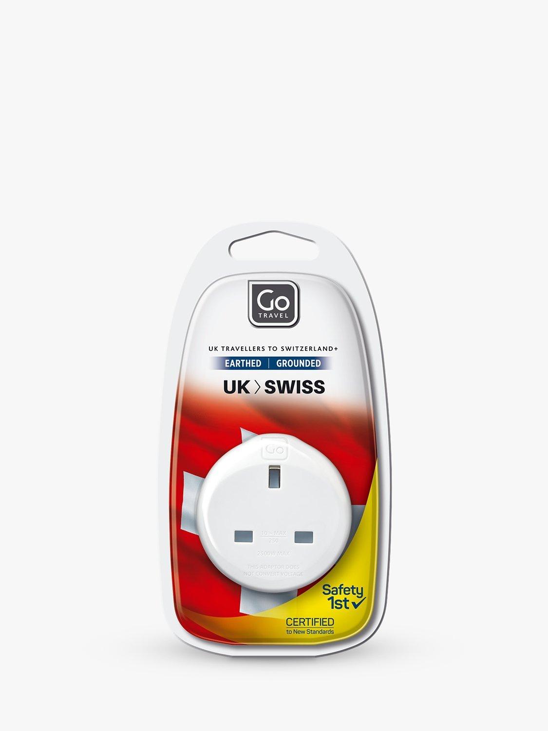 Go Travel USB UK to Swiss Travel Adaptor
