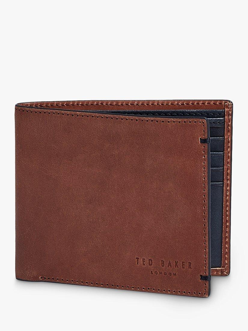 Ted Baker Farthin Leather Bifold Wallet, Tan