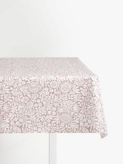 John Lewis Hidcote Oilcloth Tablecloth Fabric, Pink