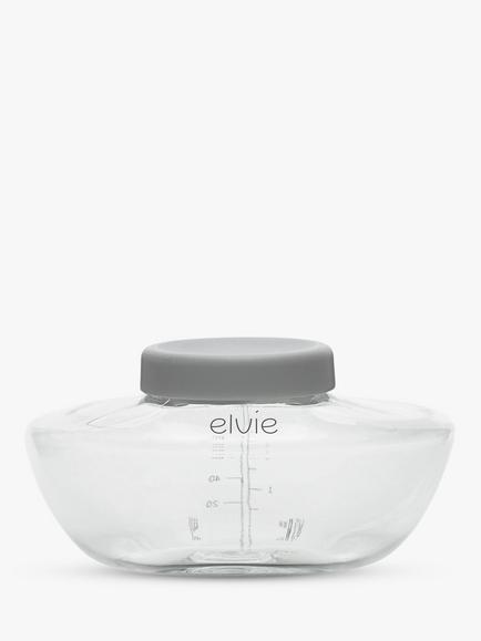 Elvie Breastmilk Pump Storage Bottle, Pack of 3, 150ml, Clear