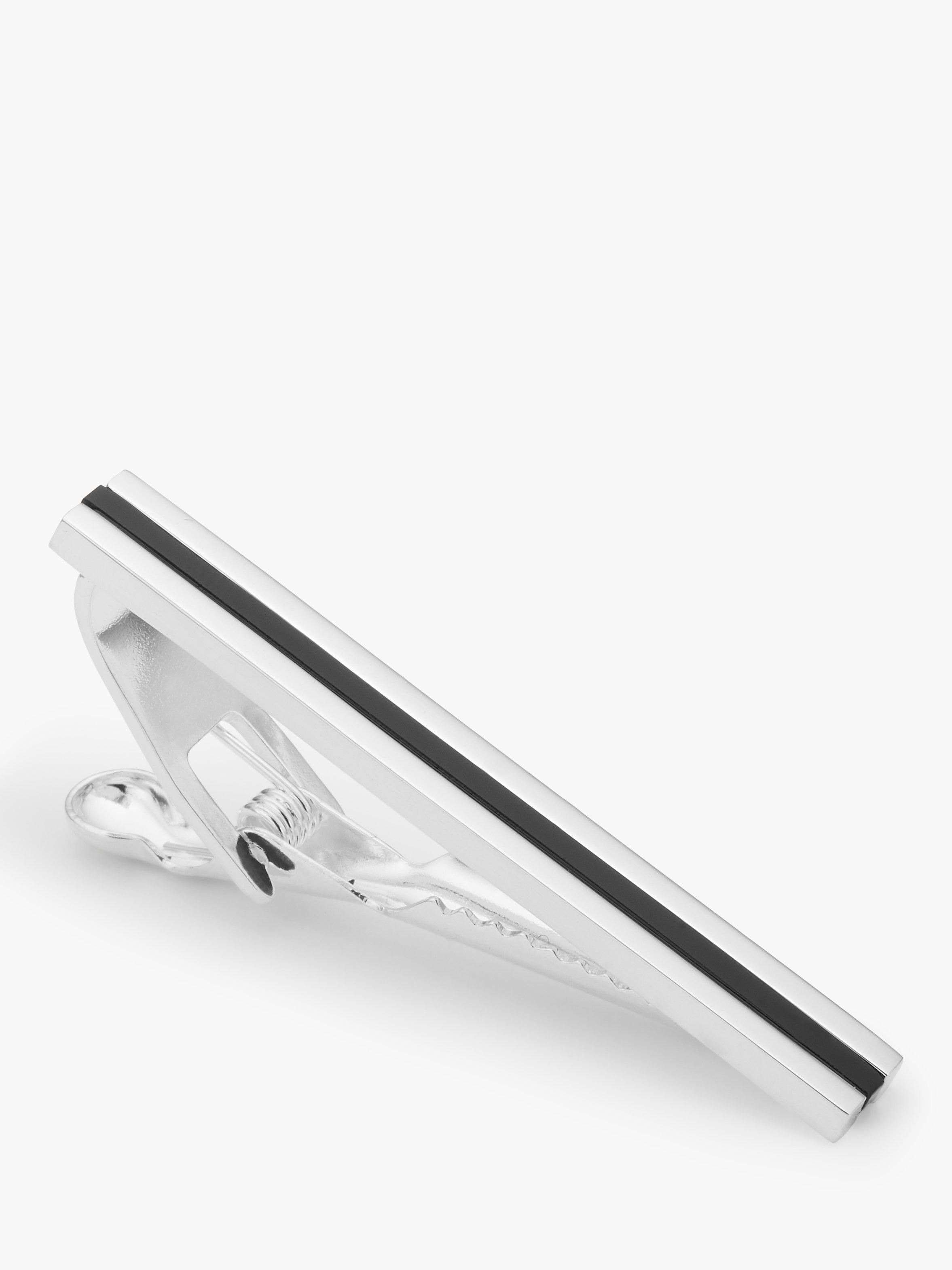 John Lewis Resin Tie Slide, Silver/Blue