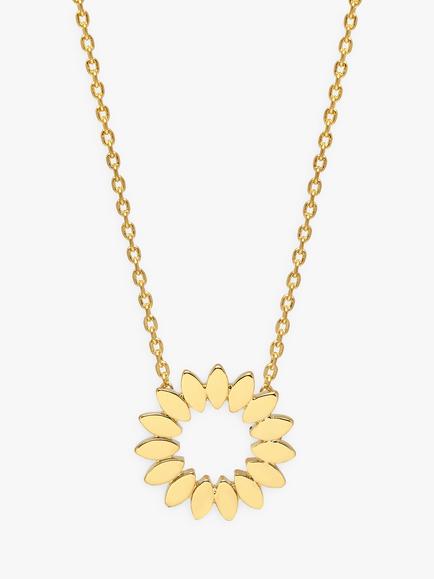 Estella Bartlett Modern Floral Pendant Necklace, Gold, Gold