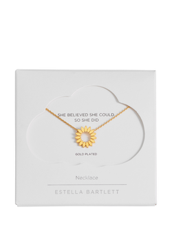 Estella Bartlett Modern Floral Pendant Necklace, Gold - view 2, Gold