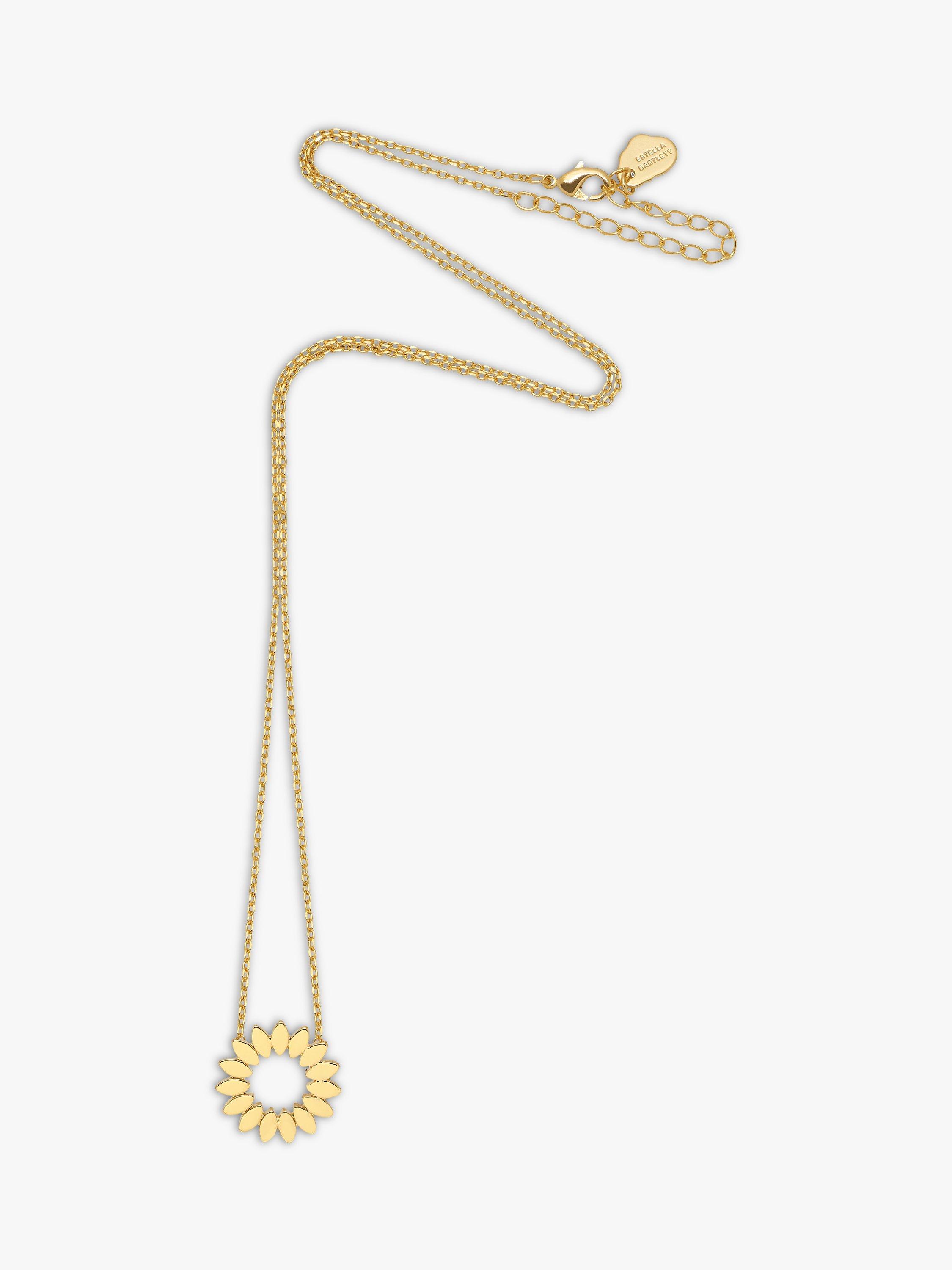 Product image 3 of 3, which shows Estella Bartlett Modern Floral Pendant Necklace, Gold
