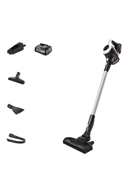 Bosch BCS612GB Unlimited 6 Dual Battery Cordless Vacuum Cleaner, White, White