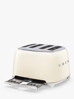 Smeg TSF03 4-Slice Toaster - view 2, Cream