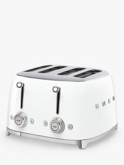 Smeg TSF03 4-Slice Toaster, White