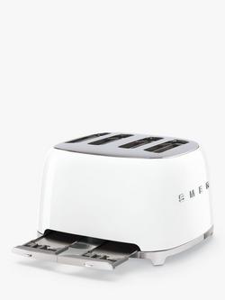 Smeg TSF03 4-Slice Toaster - view 2, White