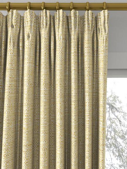 John Lewis Tonal Weave Made to Measure Curtains or Roman Blind, Citrine - view 2, Citrine