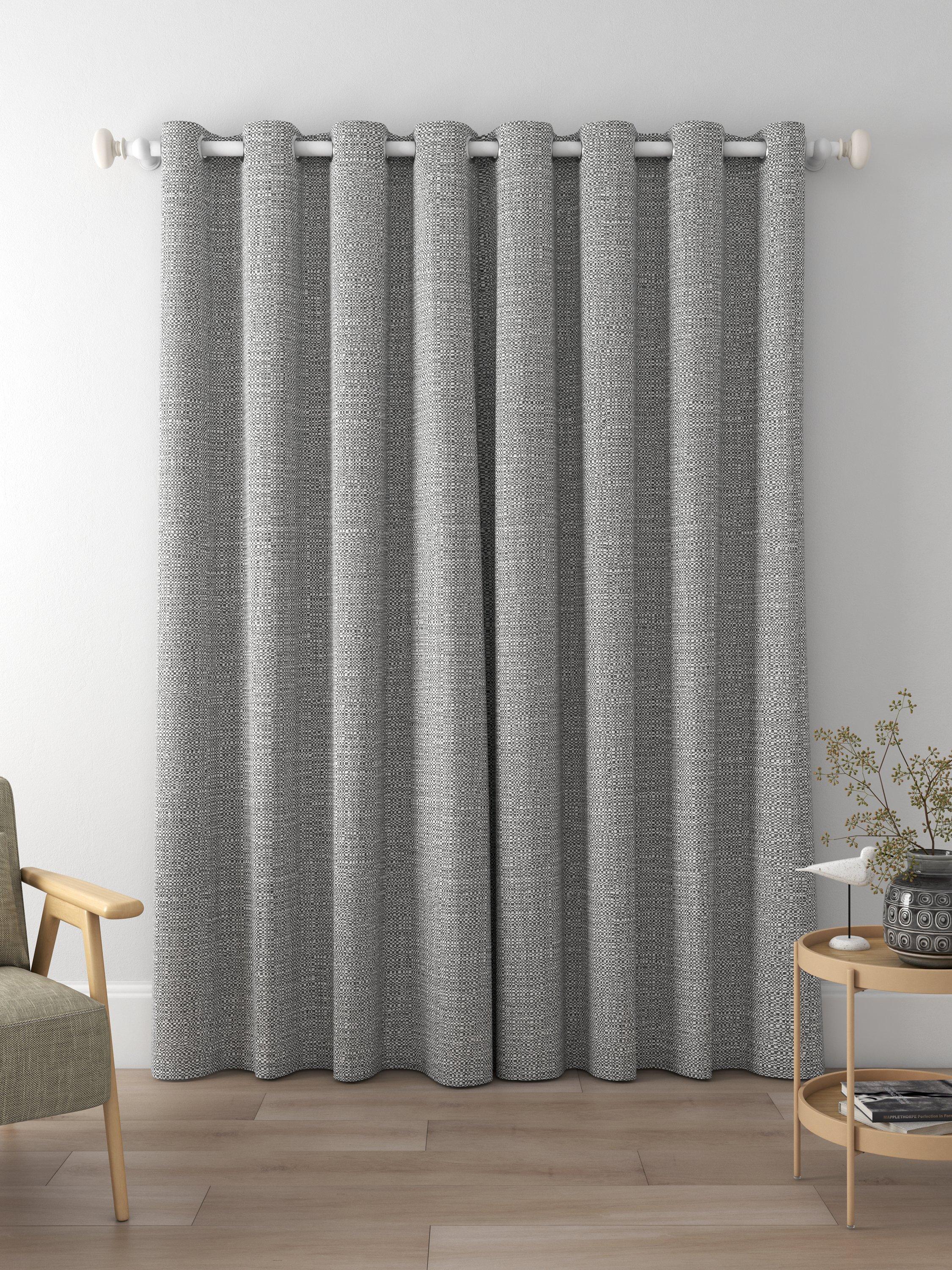 John Lewis Tonal Weave Made to Measure Curtains, Graphite