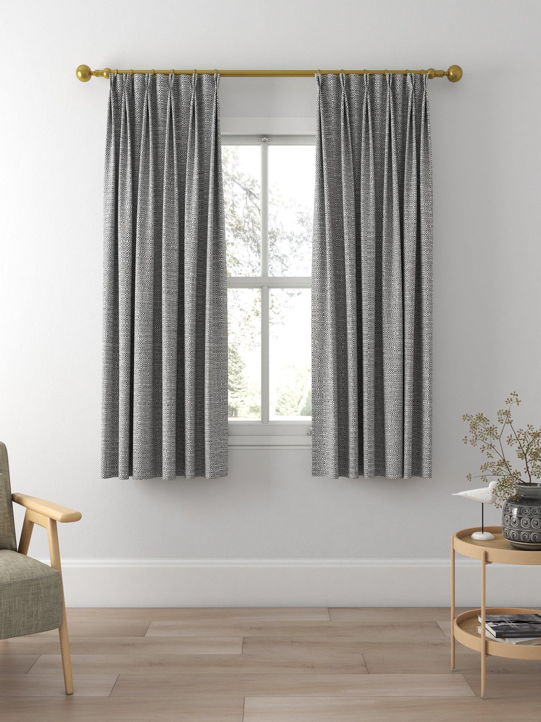 John Lewis Tonal Weave Made to Measure Curtains, Graphite