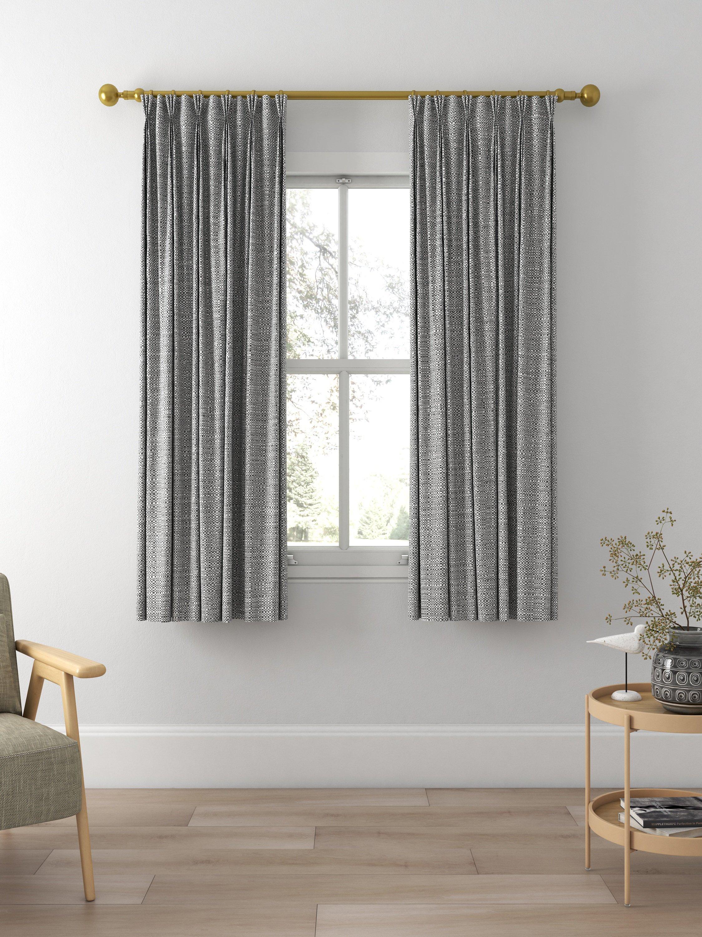 John Lewis Tonal Weave Made to Measure Curtains, Graphite