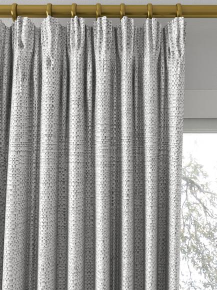 John Lewis Tonal Weave Made to Measure Curtains or Roman Blind, Flint - view 2, Flint