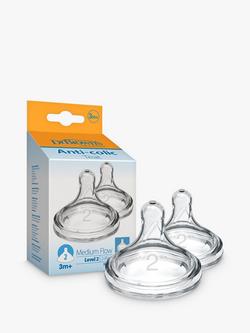 Dr Brown’s Natural Flow Options+ Level 2 Wide Neck Teats, Pack of 2 - view 2, Clear