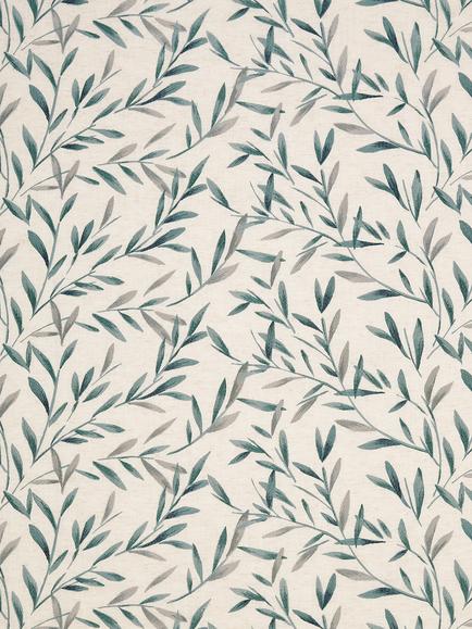 John Lewis Langley Leaf Embroidery Made to Measure Curtains or Roman Blind, Evergreen, Evergreen