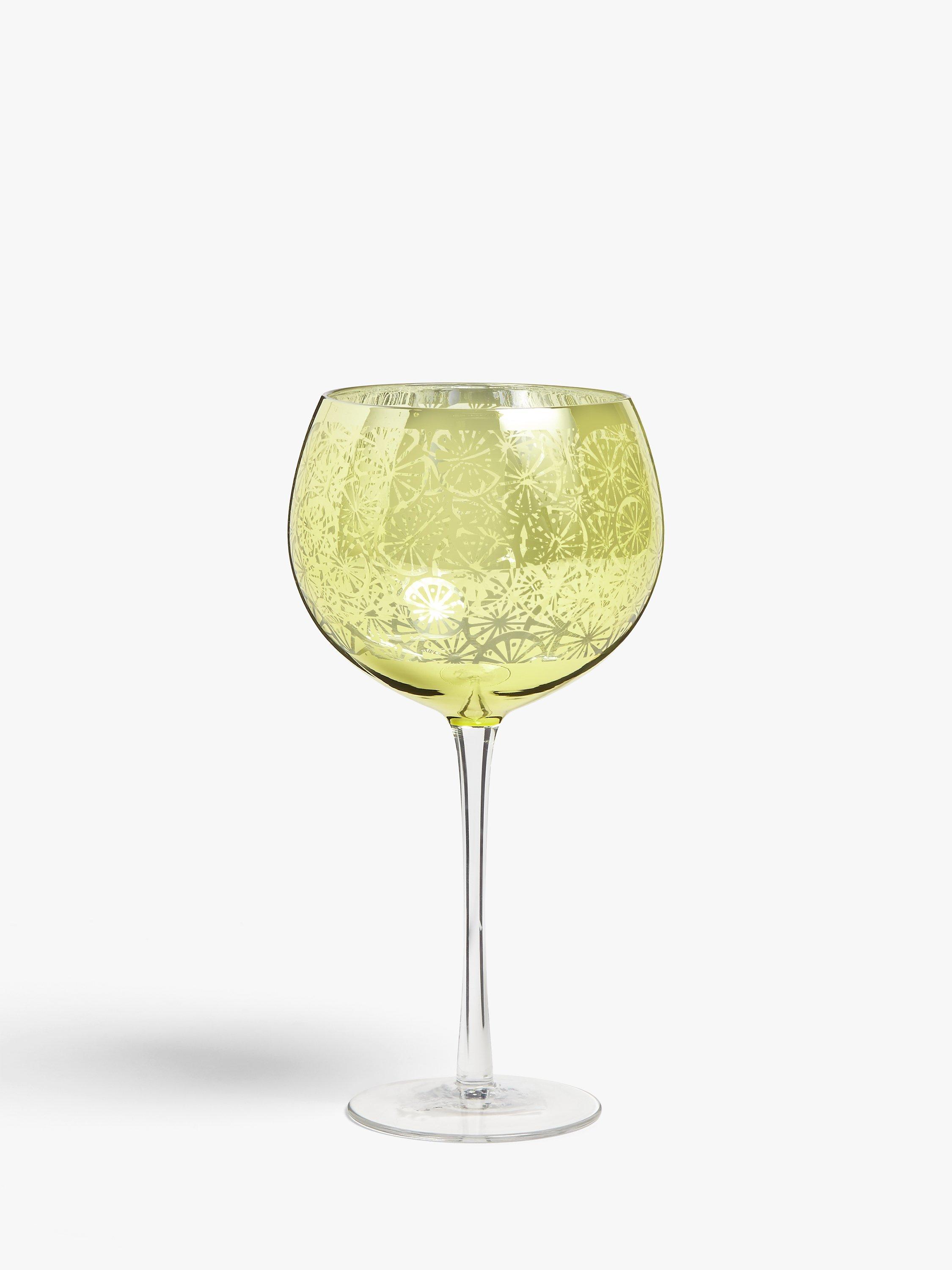 John Lewis & Partners Metallic Lemon Gin Glass, 830ml, Yellow