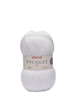 Sirdar Snuggly 2 Ply Yarn, 50g, White, White