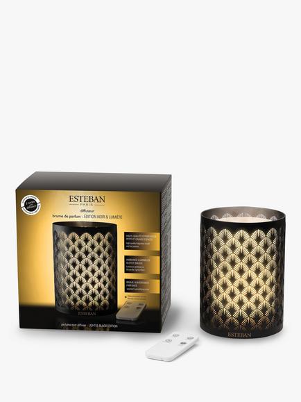 Esteban Art Deco Light Effects Electric Diffuser, Black