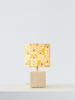 Orla Kiely Juniper Stem Ceramic Table Lamp, Yellow, Yellow
