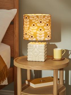 Orla Kiely Juniper Stem Ceramic Table Lamp, Yellow - view 2, Yellow
