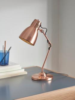 John Lewis Tony Desk Lamp - view 2, Copper