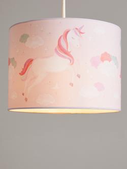 John Lewis Magical Unicorn Lampshade, Pink, Pink