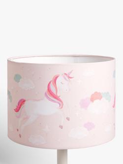 John Lewis Magical Unicorn Lampshade, Pink - view 2, Pink