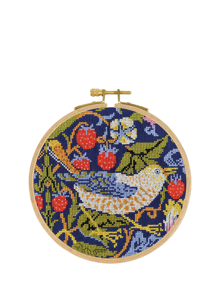 DMC William Morris Strawberry Thief Cross Stitch Kit - view 2, 