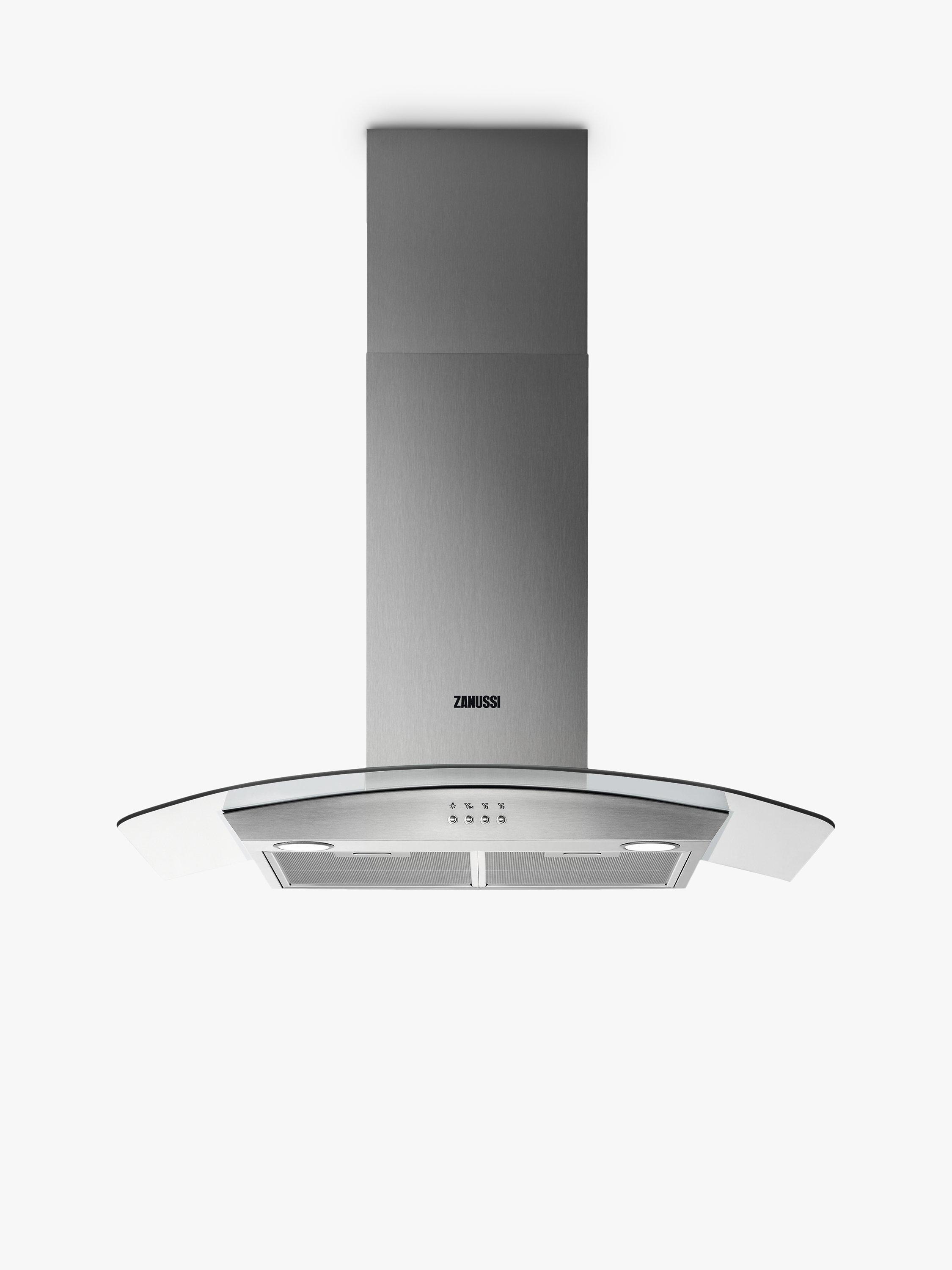 Zanussi ZHC92352X 90cm Chimney Cooker Hood, C Energy Rating, Stainless Steel