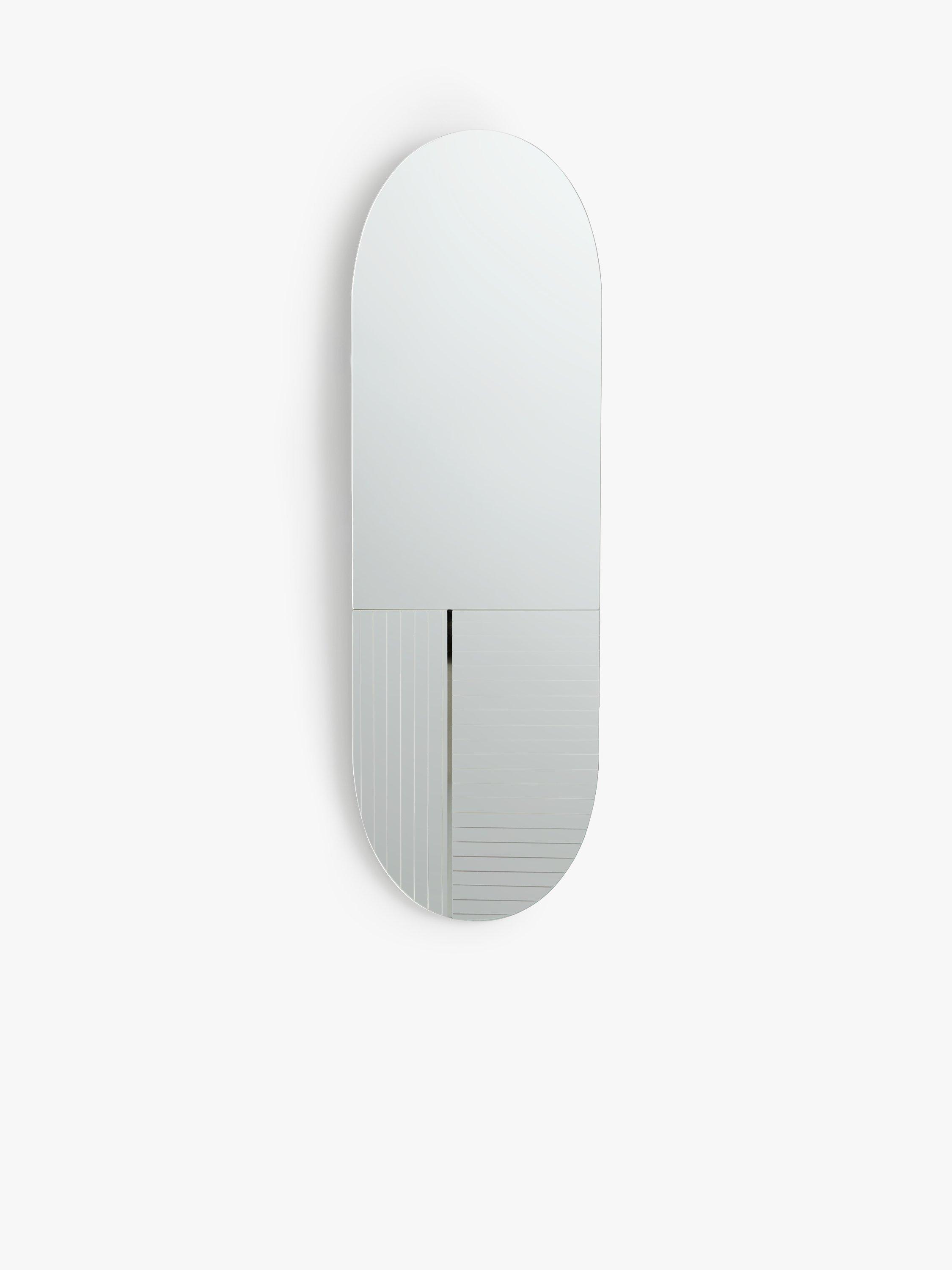 John Lewis & Partners Glass Oblong Mirror, 106 x 32cm, Clear