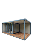 Crane Garden Buildings 3 x 5.4m The Hub Plus Left-Hand Corner Garden Studio, FSC-Certified (Scandinavian Redwood)