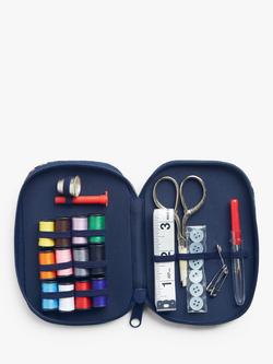 John Lewis William Morris Strawberry Thief Print Zipped Sewing Kit, Navy - view 2, Navy