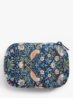 John Lewis William Morris Strawberry Thief Print Zipped Sewing Kit, Navy, Navy